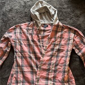 Indigo Poppy Pink Plaid Hoodie